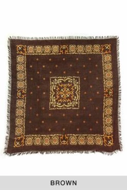 Linen Rayon Fringe Stole (HAVANANAJA) - 4 Color Choices -Menswear Rise Sales Store Kapital Linen Rayon Fringe Stole HAVANANAJA 4 Color Choices K2305XG532 12