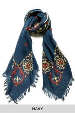 Linen Rayon Fringe Stole (HAVANANAJA) - 4 Color Choices -Menswear Rise Sales Store Kapital Linen Rayon Fringe Stole HAVANANAJA 4 Color Choices K2305XG532 15