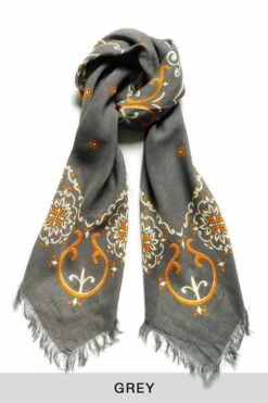 Linen Rayon Fringe Stole (HAVANANAJA) - 4 Color Choices -Menswear Rise Sales Store Kapital Linen Rayon Fringe Stole HAVANANAJA 4 Color Choices K2305XG532 17