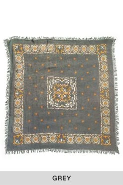 Linen Rayon Fringe Stole (HAVANANAJA) - 4 Color Choices -Menswear Rise Sales Store Kapital Linen Rayon Fringe Stole HAVANANAJA 4 Color Choices K2305XG532 18