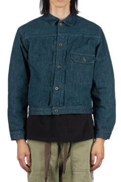 No.4 Plant Dyed Denim 1st Jacket -Menswear Rise Sales Store Kapital No4 Plant Dyed Denim 1st Jacket K2304LJ098 02 m