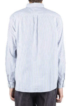 OX Stripe Clip Shirt - Blue -Menswear Rise Sales Store Kapital OX Stripe Clip Shirt Blue K2309LS038 04