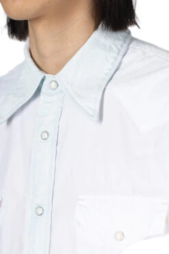 OX X Denim HUSKY Western Shirt - White -Menswear Rise Sales Store Kapital OX x Denim HUSKY Western Shirt White K2403LS041 WH noe 15 m