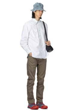 OX X Denim HUSKY Western Shirt - White -Menswear Rise Sales Store Kapital OX x Denim HUSKY Western Shirt White K2403LS041 WH noe 18 m