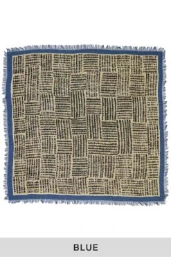 Rayon Fringe Stole (HACKSAW-BLOCK) - 3 Color Choices -Menswear Rise Sales Store Kapital Rayon Fringe Stole HACKSAW BLOCK 3 Color Choices K2309XG528 12