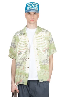 Rayon KAMEKAMEHA BONE Aloha Shirt - Khaki