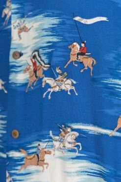 Rayon KAMIKAZE Aloha Shirt - Blue -Menswear Rise Sales Store Kapital Rayon KAMIKAZE Aloha Shirt Blue K2305SS196 06 m