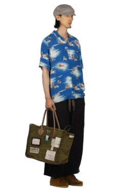 Rayon KAMIKAZE Aloha Shirt - Blue -Menswear Rise Sales Store Kapital Rayon KAMIKAZE Aloha Shirt Blue K2305SS196 07 m