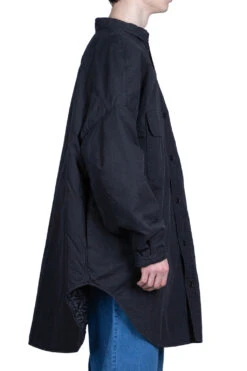 Rip Stop Sloppy Shirt Coat - Black -Menswear Rise Sales Store Kapital Rip Stop Sloppy Shirt Coat Black EK 1149 BLK noe 03 m