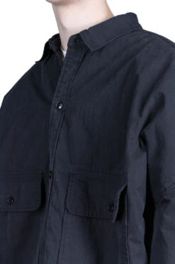 Rip Stop Sloppy Shirt Coat - Black -Menswear Rise Sales Store Kapital Rip Stop Sloppy Shirt Coat Black EK 1149 BLK noe 07 m