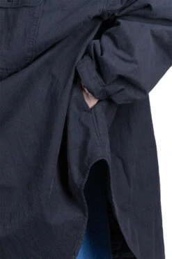 Rip Stop Sloppy Shirt Coat - Black -Menswear Rise Sales Store Kapital Rip Stop Sloppy Shirt Coat Black EK 1149 BLK noe 08 m