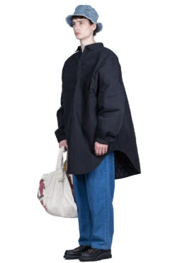 Rip Stop Sloppy Shirt Coat - Black -Menswear Rise Sales Store Kapital Rip Stop Sloppy Shirt Coat Black EK 1149 BLK noe 09 m