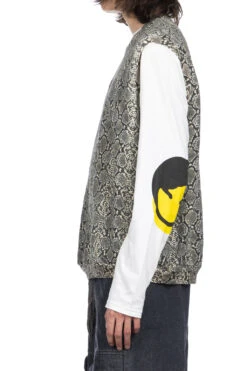 SWT Knit Python BIG Vest -Menswear Rise Sales Store Kapital SWT Knit Python BIG Vest K2311SC165 GRY 03 m