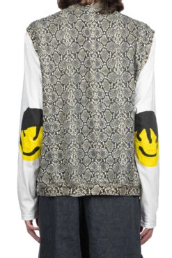 SWT Knit Python BIG Vest -Menswear Rise Sales Store Kapital SWT Knit Python BIG Vest K2311SC165 GRY 04 m