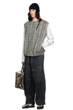 SWT Knit Python BIG Vest -Menswear Rise Sales Store Kapital SWT Knit Python BIG Vest K2311SC165 GRY 07 m