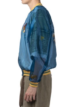 Sheer Pearl Souvenir JKT (EAGLE) - Dark Blue -Menswear Rise Sales Store Kapital Sheer Pearl Souvenir JKT EAGLE Dark Blue K2404LJ148 DBL 04 m