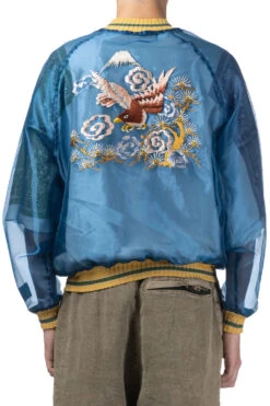 Sheer Pearl Souvenir JKT (EAGLE) - Dark Blue -Menswear Rise Sales Store Kapital Sheer Pearl Souvenir JKT EAGLE Dark Blue K2404LJ148 DBL 05 m