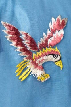 Sheer Pearl Souvenir JKT (EAGLE) - Dark Blue -Menswear Rise Sales Store Kapital Sheer Pearl Souvenir JKT EAGLE Dark Blue K2404LJ148 DBL 07 m