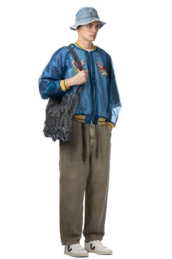 Sheer Pearl Souvenir JKT (EAGLE) - Dark Blue -Menswear Rise Sales Store Kapital Sheer Pearl Souvenir JKT EAGLE Dark Blue K2404LJ148 DBL 10 m