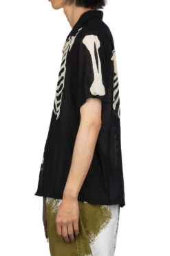 Silk Rayon BONE Aloha Shirt - Black -Menswear Rise Sales Store Kapital Silk Rayon BONE Aloha Shirt Black K2306SS216 EK 1635SS 03 m