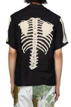 Silk Rayon BONE Aloha Shirt - Black -Menswear Rise Sales Store Kapital Silk Rayon BONE Aloha Shirt Black K2306SS216 EK 1635SS 04 m