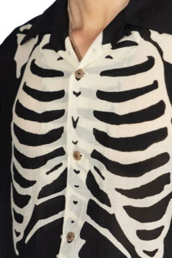 Silk Rayon BONE Aloha Shirt - Black -Menswear Rise Sales Store Kapital Silk Rayon BONE Aloha Shirt Black K2306SS216 EK 1635SS 05 m