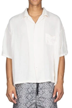 Menswear Rise Sales Store -Menswear Rise Sales Store Kapital Soft Linen Open Collar BIG Shirt Natural EK 1433SS NAT noe 21 m