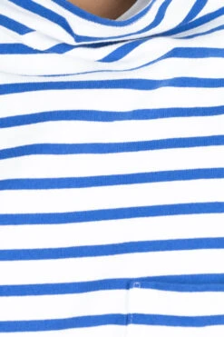 Stripe Jersey GANDHI Long Sleeve T - White X Blue -Menswear Rise Sales Store Kapital Stripe Jersey GANDHI Long Sleeve T White x Blue EK 1259 WBL 05 m