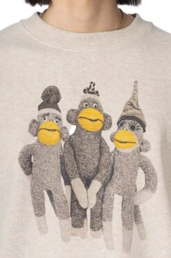 TOP SWT Knit Crew SWT (MONKEY AMIGOS) - Natural -Menswear Rise Sales Store Kapital TOP SWT Knit Crew SWT MONKEY AMIGOS Natural K2403LC108 NAT ac 05 m