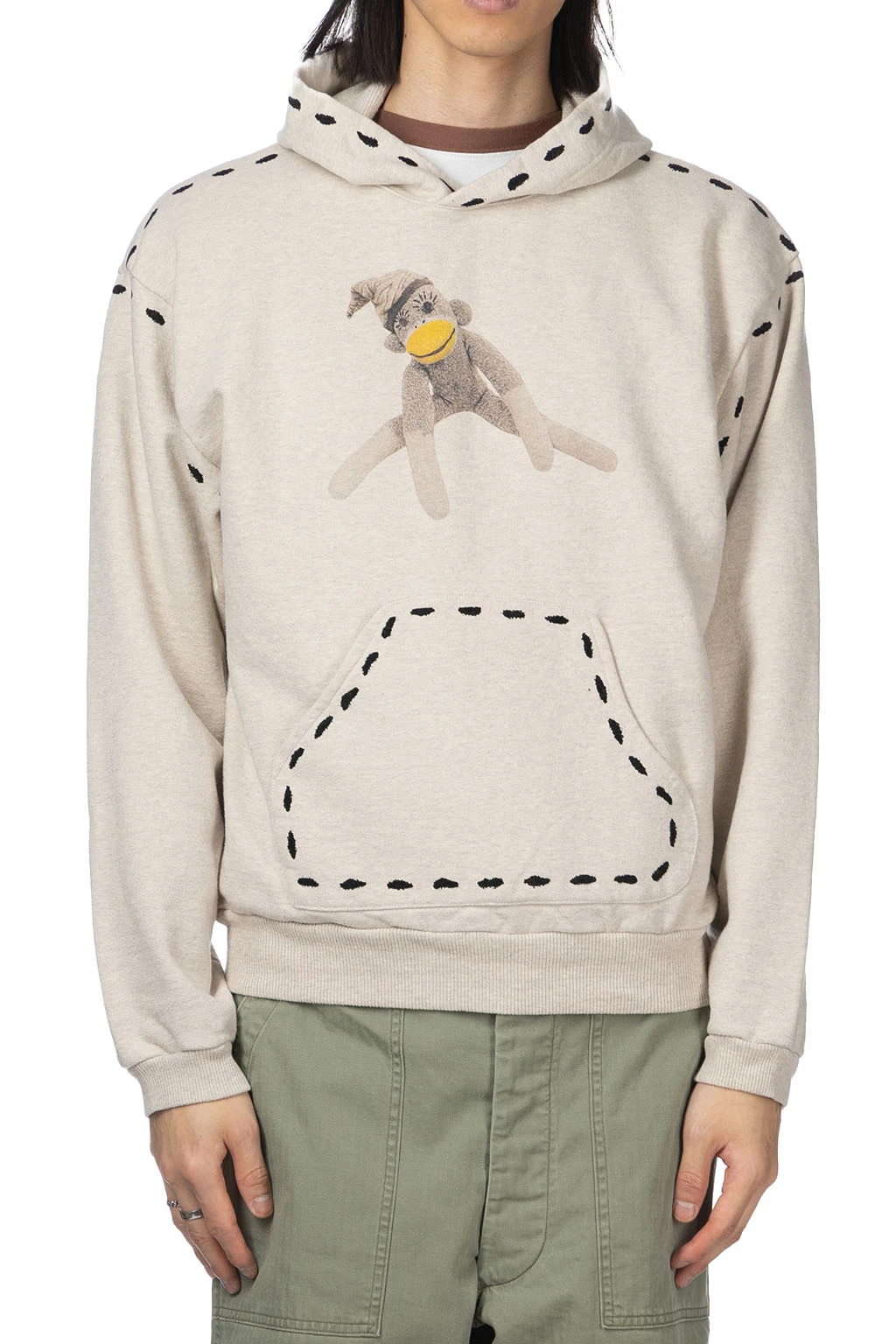 TOP SWT Knit MARIONETTE Hoodie (KINAPUPPU) - Natural 2 TOP SWT Knit MARIONETTE Hoodie (KINAPUPPU) - Natural - Image 2