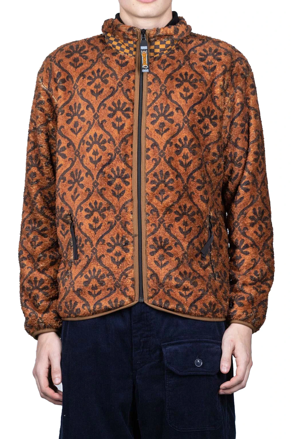 YOSEMITE Arabesque Fleece ZIP Blouson - Brown 2 YOSEMITE Arabesque Fleece ZIP Blouson - Brown - Image 2