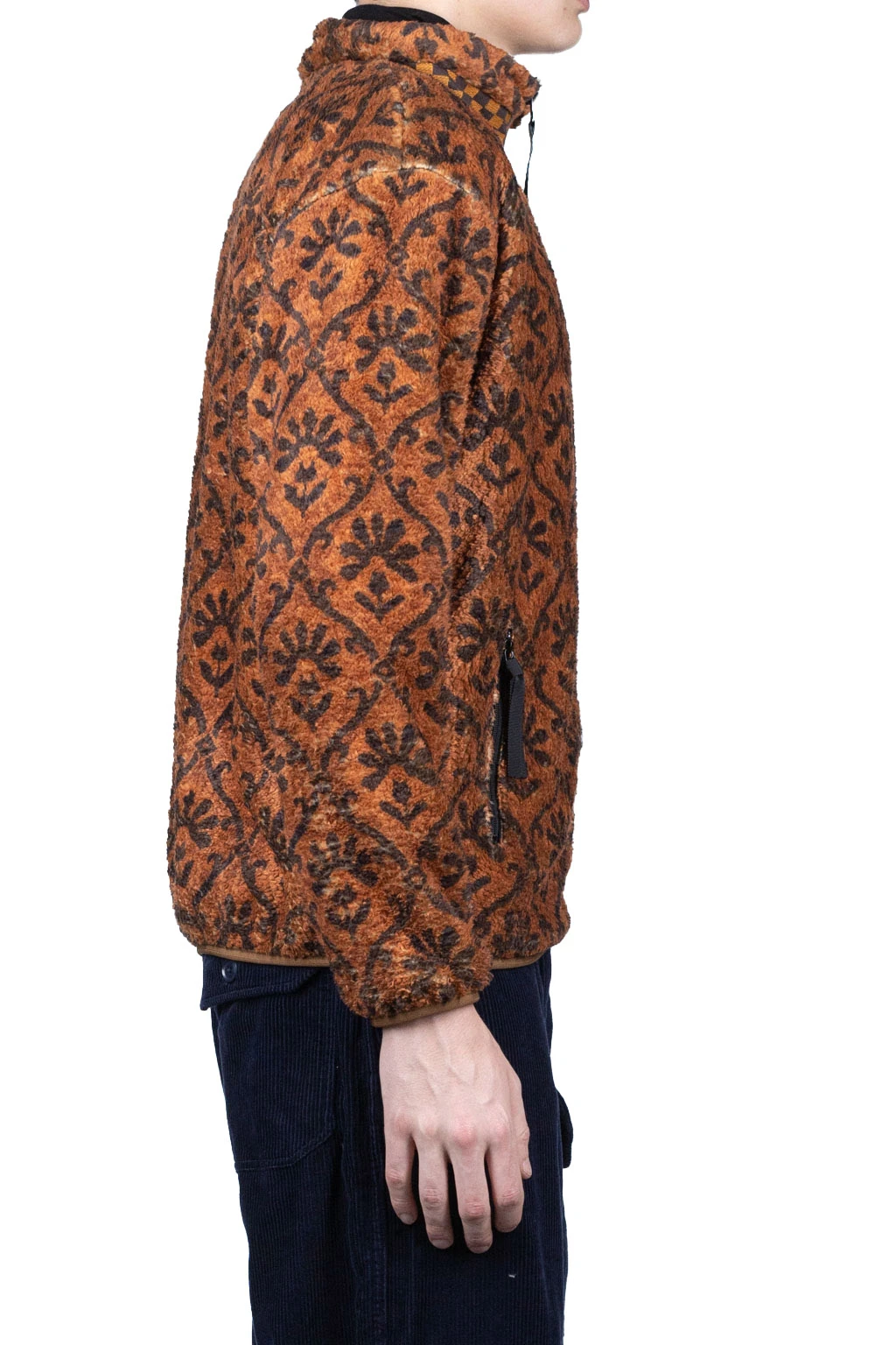 YOSEMITE Arabesque Fleece ZIP Blouson - Brown 3 YOSEMITE Arabesque Fleece ZIP Blouson - Brown - Image 3