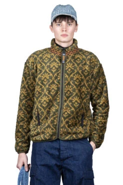 YOSEMITE Arabesque Fleece ZIP Blouson - Khaki