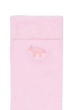 Tonal Profile Fox Embroidery Socks - 2 Colour Choices -Menswear Rise Sales Store Maison Kitsune Tonal Profile Fox Embroidery Socks 2 Colour Choices IU06436KT0010 noe 04