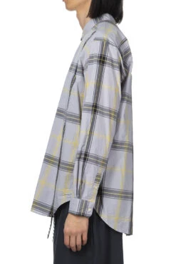 TYP Check Loose Fit BC Shirt - Grey X Black -Menswear Rise Sales Store Manual Alphabet TYP Check Loose Fit BC Shirt Grey x Black MA S 710 03