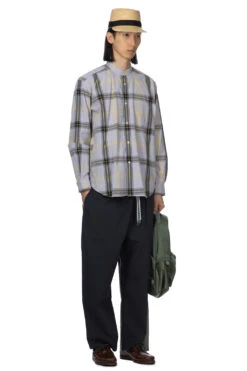 TYP Check Loose Fit BC Shirt - Grey X Black -Menswear Rise Sales Store Manual Alphabet TYP Check Loose Fit BC Shirt Grey x Black MA S 710 08