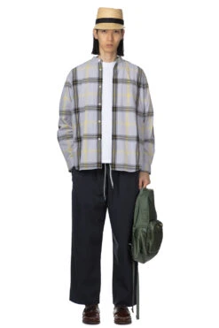 TYP Check Loose Fit BC Shirt - Grey X Black -Menswear Rise Sales Store Manual Alphabet TYP Check Loose Fit BC Shirt Grey x Black MA S 710 09