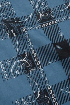 Bandana - Blue And Black -Menswear Rise Sales Store N Hoolywood Bandana Blue and Black AC19 BL BK 04