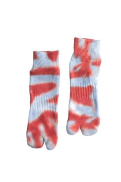 Tie Dye Socks - Light Blue X Red