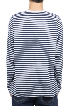 COOLMAX Stripe Jersey LS Tee - Navy X White -Menswear Rise Sales Store Nanamica COOLMAX Stripe Jersey LS Tee Navy x White SUHS423U NW 04 m