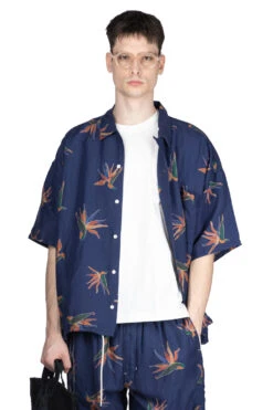 Cupra Hemp Aloha Shirt - Navy