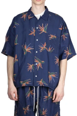 Menswear Rise Sales Store -Menswear Rise Sales Store Nanamica Cupra Hemp Aloha Shirt Navy SUGS419U N 02 m