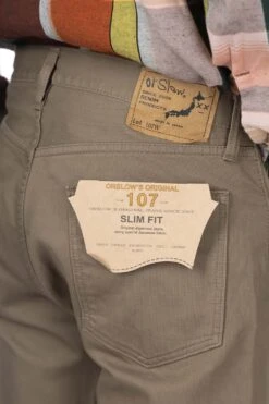 107 Cotton Pique Ivy Fit Pants - Dusty Olive -Menswear Rise Sales Store OrSlow 107 Cotton Pique Ivy Fit Pants Dusty Olive 01 0107W 48 noe 06 m