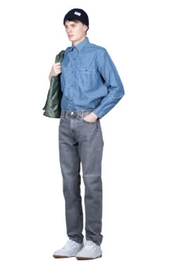 107 Ivy Fit Black Denim Bleach -Menswear Rise Sales Store OrSlow 107 Ivy Fit Black Denim Bleach 01 0107W D61B 49