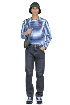 107 Ivy Fit Denim Black Denim Stone Wash