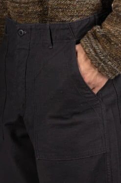 US Army Fatigue Pants - Black -Menswear Rise Sales Store OrSlow US Army Fatigue Pants Black 01 5002 61 ta 26 m