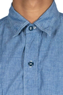 Vintage Fit Chambray Work Shirt -Menswear Rise Sales Store OrSlow Vintage Fit Chambray Work Shirt 03 V8070 84 ta 26