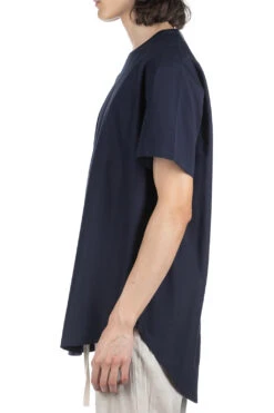 Round Hem Tall Tee - Navy -Menswear Rise Sales Store SOE Ready to Wear Round Hem Tall Tee Navy 1874 11 018 NV 03