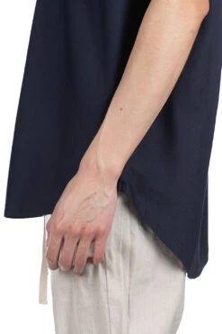 Round Hem Tall Tee - Navy -Menswear Rise Sales Store SOE Ready to Wear Round Hem Tall Tee Navy 1874 11 018 NV 06