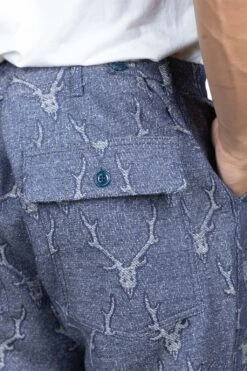 Fatigue Pant - Deer Skull Jq. - Navy -Menswear Rise Sales Store South2 West8 Fatigue Pant Deer Skull Jq Navy LQ714 06 m